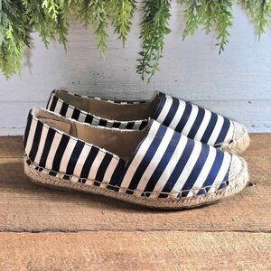 Size 9 Blue & White Striped Maurices Shoes